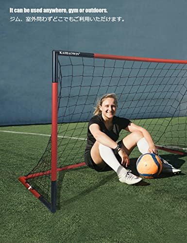 מטרת כדורגל 6 '4|/3' 2.5| / 8 ' 6 ' - קאיהאווין פלדת מסגרת מטרה כל מזג אוויר כדורגל נטו-מהיר הרכבה עמיד אימון ספורט כדורגל מטרות עבור